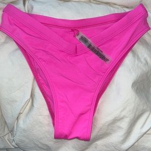 Hot pink PINK high cut bikini bottoms